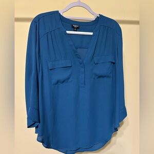 Torrid Teal V-Neck Harper Top with Pockets